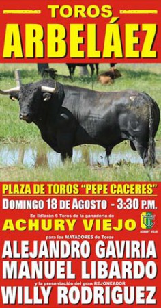 EN ESTE PUENTE TOROS EN DIFERENTES MUNICIPIOS DE CUNDINAMARCA, VALLE, Y SANTANDER.